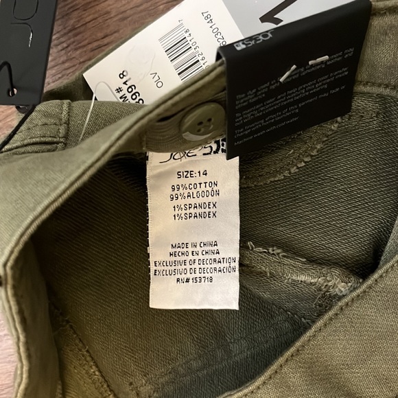 Joes jeans girls size 14 olive green ultra slim fit jegging - Picture 4 of 6